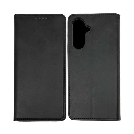 Capa Flip de Couro com Bolso Interno para Samsung Galaxy A17 Preto